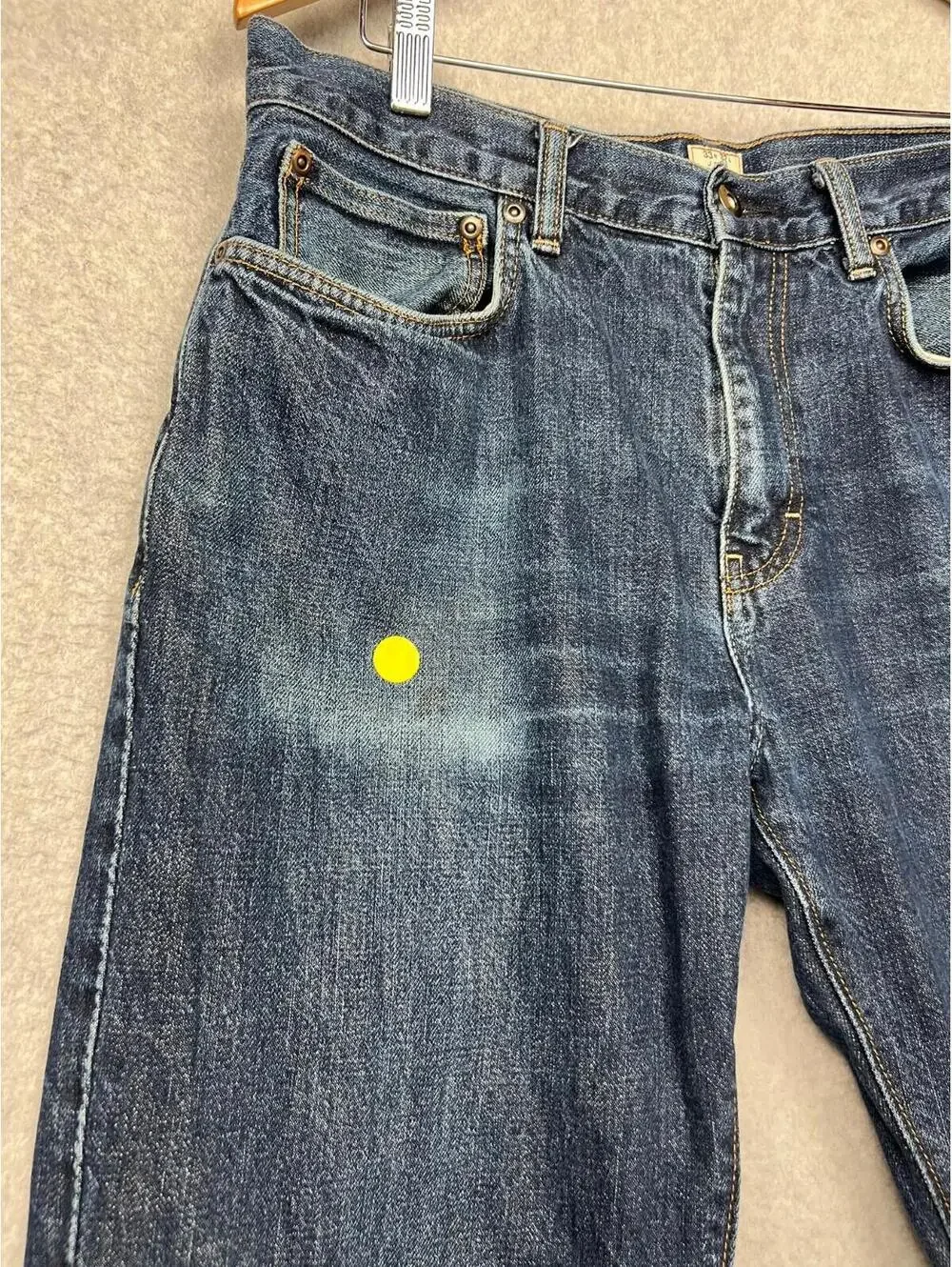J Crew Denim Jeans Mens Size 33x32 Straight Leg Blue Jeans Classic Med Wash